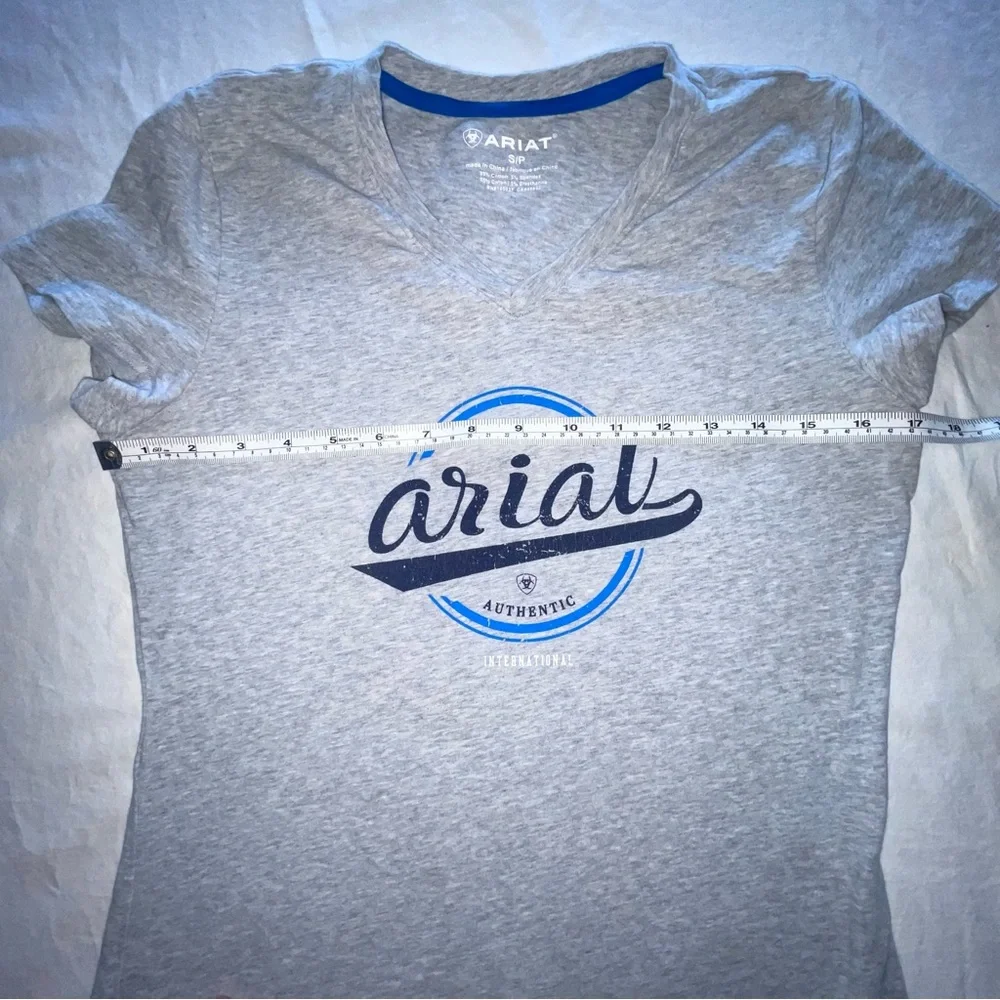 Ariat Women's Gray Graphic T-Shirt Size Small Cotton Spandex PRELOVED - Picture 4 of 7